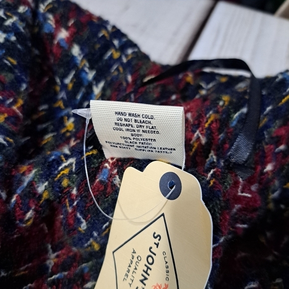 2 FOR 20 SALE St. John’s Bay Plaid Fringe Toggle Button Poncho One Size - Picture 4 of 11